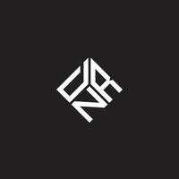 dnr lettera logo design su sfondo nero. dnr creative iniziali lettera logo concept. design della lettera dnr. vettore