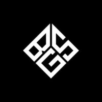 design del logo della lettera bgs su sfondo nero. bgs creative iniziali lettera logo concept. disegno della lettera bgs. vettore