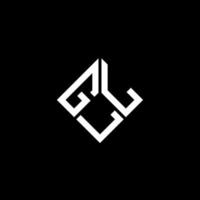 gll lettera logo design su sfondo nero. gll creative iniziali lettera logo concept. disegno della lettera gll. vettore