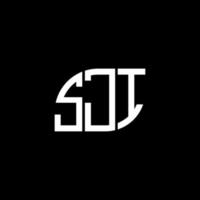 sji lettera logo design su sfondo nero. sji creative iniziali lettera logo concept. disegno della lettera sji. vettore