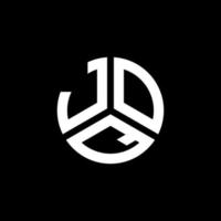 joq lettera logo design su sfondo nero. joq creative iniziali lettera logo concept. disegno della lettera joq. vettore