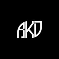 rkd lettera logo design su sfondo nero. rkd creative iniziali lettera logo concept. disegno della lettera rkd. vettore