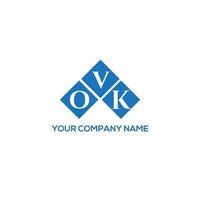 ovk creativo iniziali lettera logo concept. ovk lettera design.ovk lettera logo design su sfondo bianco. ovk creativo iniziali lettera logo concept. disegno della lettera ovk. vettore