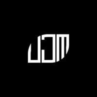 ujm creative iniziali lettera logo concept. ujm lettera design.ujm lettera logo design su sfondo nero. ujm creative iniziali lettera logo concept. disegno della lettera ujm. vettore