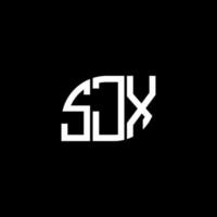 sjx lettera logo design su sfondo nero. sjx creative iniziali lettera logo concept. disegno della lettera sjx. vettore