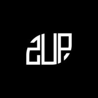 zup creative iniziali lettera logo concept. zup lettera design.zup lettera logo design su sfondo nero. zup creative iniziali lettera logo concept. disegno della lettera zup. vettore