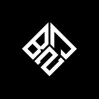 bzj lettera logo design su sfondo nero. bzj creative iniziali lettera logo concept. disegno della lettera bzj. vettore