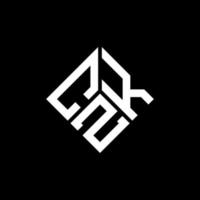 czk lettera logo design su sfondo nero. czk creativo iniziali lettera logo concetto. disegno della lettera czk. vettore