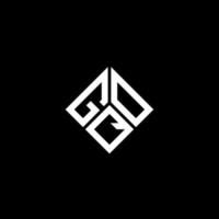 gqo lettera logo design su sfondo nero. gqo creative iniziali lettera logo concept. disegno della lettera gqo. vettore