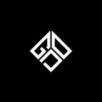 gdo lettera logo design su sfondo nero. gdo creative iniziali lettera logo concept. disegno della lettera gdo. vettore