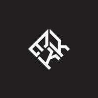 ekk lettera logo design su sfondo nero. ekk creative iniziali lettera logo concept. disegno della lettera ok. vettore