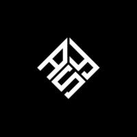 asy lettera logo design su sfondo nero. asy creative iniziali lettera logo concept. design semplice della lettera. vettore