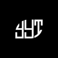 yyt lettera logo design su sfondo nero. yyt creative iniziali lettera logo concept. yyt disegno della lettera. vettore