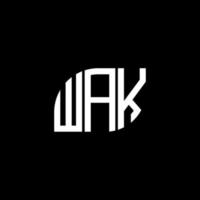 wak lettera logo design su sfondo nero. wak creative iniziali lettera logo concept. disegno della lettera wak. vettore