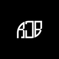 design del logo della lettera rjb su sfondo nero. rjb creative iniziali lettera logo concept. disegno della lettera rjb. vettore