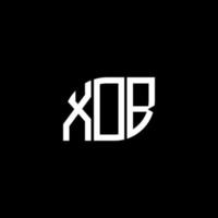xob lettera logo design su sfondo nero. xob creative iniziali lettera logo concept. disegno della lettera xob. vettore