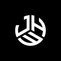 jhw lettera logo design su sfondo nero. jhw creative iniziali lettera logo concept. disegno della lettera jhw. vettore