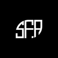 sfa lettera logo design su sfondo nero. sfa creative iniziali lettera logo concept. disegno della lettera sfa. vettore