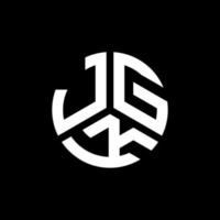 jgk lettera logo design su sfondo nero. jgk creative iniziali lettera logo concept. disegno della lettera jgk. vettore