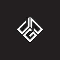 dgd lettera logo design su sfondo nero. dgd creative iniziali lettera logo concept. disegno della lettera dgd. vettore