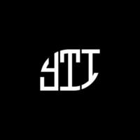 yti lettera logo design su sfondo nero. yti creative iniziali lettera logo concept. disegno della lettera yti. vettore