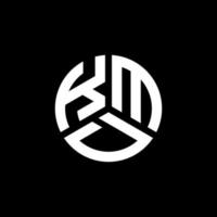 design del logo della lettera kmd su sfondo nero. kmd creative iniziali lettera logo concept. disegno della lettera kmd. vettore