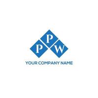 ppw lettera logo design su sfondo bianco. ppw iniziali creative lettera logo concept. disegno della lettera ppw. vettore