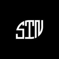 stn lettera logo design su sfondo nero. stn creative iniziali lettera logo concept. design della lettera stn. vettore