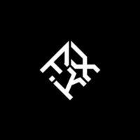 fkx lettera logo design su sfondo nero. fkx creative iniziali lettera logo concept. disegno della lettera fkx. vettore