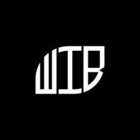 wib lettera logo design su sfondo nero. wib creative iniziali lettera logo concept. disegno della lettera wib. vettore