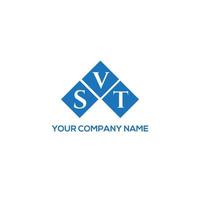 svt lettera logo design su sfondo bianco. svt creative iniziali lettera logo concept. disegno della lettera svt. vettore