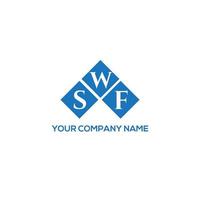 swf lettera logo design su sfondo bianco. swf creative iniziali lettera logo concept. disegno della lettera swf. vettore