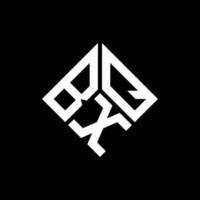 design del logo della lettera bxq su sfondo nero. bxq creative iniziali lettera logo concept. disegno della lettera bxq. vettore