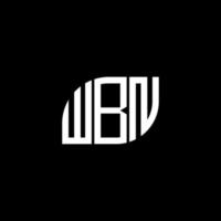 design del logo della lettera wbn su sfondo nero. wbn creative iniziali lettera logo concept. disegno della lettera wbn. vettore