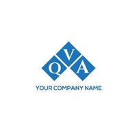 qva lettera logo design su sfondo bianco. qva creative iniziali lettera logo concept. disegno della lettera qva. vettore