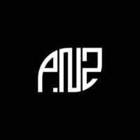 pnz lettera logo design su sfondo nero.pnz iniziali creative logo lettera concept.pnz vettore lettera design.