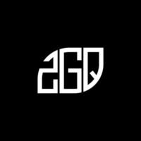 zgq creative iniziali lettera logo concept. zgq lettera design.zgq lettera logo design su sfondo nero. zgq creative iniziali lettera logo concept. disegno della lettera zgq. vettore