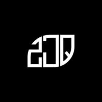 zjq lettera logo design su sfondo nero. zjq creative iniziali lettera logo concept. disegno della lettera zjq. vettore