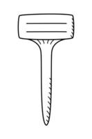 icona della macchina manuale per la rasatura in stile doodle. illustrazione vettoriale di una macchina da barba per capelli, un articolo per la casa per la cura della pelle del corpo elemento web isolato su bianco