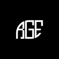 rge lettera logo design su sfondo nero. rge creative iniziali lettera logo concept. disegno della lettera rge. vettore