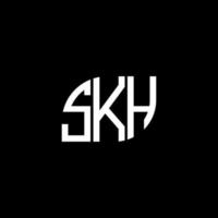 skh lettera logo design su sfondo nero. skh creative iniziali lettera logo concept. disegno della lettera skh. vettore