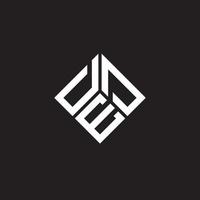 design del logo della lettera ded su sfondo nero. ded creative iniziali lettera logo concept. disegno della lettera ded. vettore