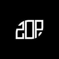 zop lettera logo design su sfondo nero. zop creative iniziali lettera logo concept. disegno della lettera zop. vettore