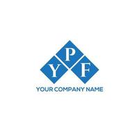 ypf lettera logo design su sfondo bianco. ypf creative iniziali lettera logo concept. disegno della lettera ypf. vettore