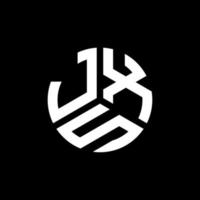 jxs lettera logo design su sfondo nero. jxs creative iniziali lettera logo concept. disegno della lettera jxs. vettore