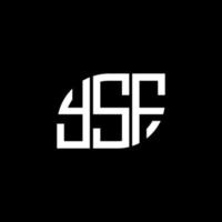 ysf creative iniziali lettera logo concept. design della lettera ysf. design del logo della lettera ysf su sfondo nero. ysf creative iniziali lettera logo concept. disegno della lettera ysf. vettore