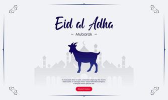 modello di banner per social media del festival islamico eid al adha mubarak vettore
