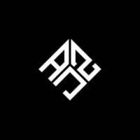 ajz lettera logo design su sfondo nero. ajz creative iniziali lettera logo concept. disegno della lettera ajz. vettore