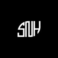 snh lettera logo design su sfondo nero. snh creative iniziali lettera logo concept. disegno della lettera sn. vettore