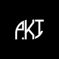 pki lettera logo design su sfondo nero.pki creative iniziali lettera logo concept.pki vettore lettera design.